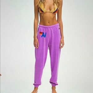 Aviator Nation Logo Sweatpants – Neon Purple Size XL
